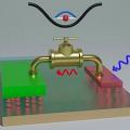 Ein 3D-Modell veranschaulicht das neue Quantenpunkt-Ventil (Foto: David Wander)
