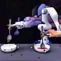 Roboter beim Umfüllen von Murmeln (Illustration: Jose-Luis Olivares, MIT)